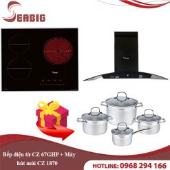 Combo Bếp điện từ CZ 67GHP + Máy hút mùi CZ 1870