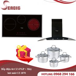 Combo Bếp điện từ CZ 67GP + Máy hút mùi CZ 1870
